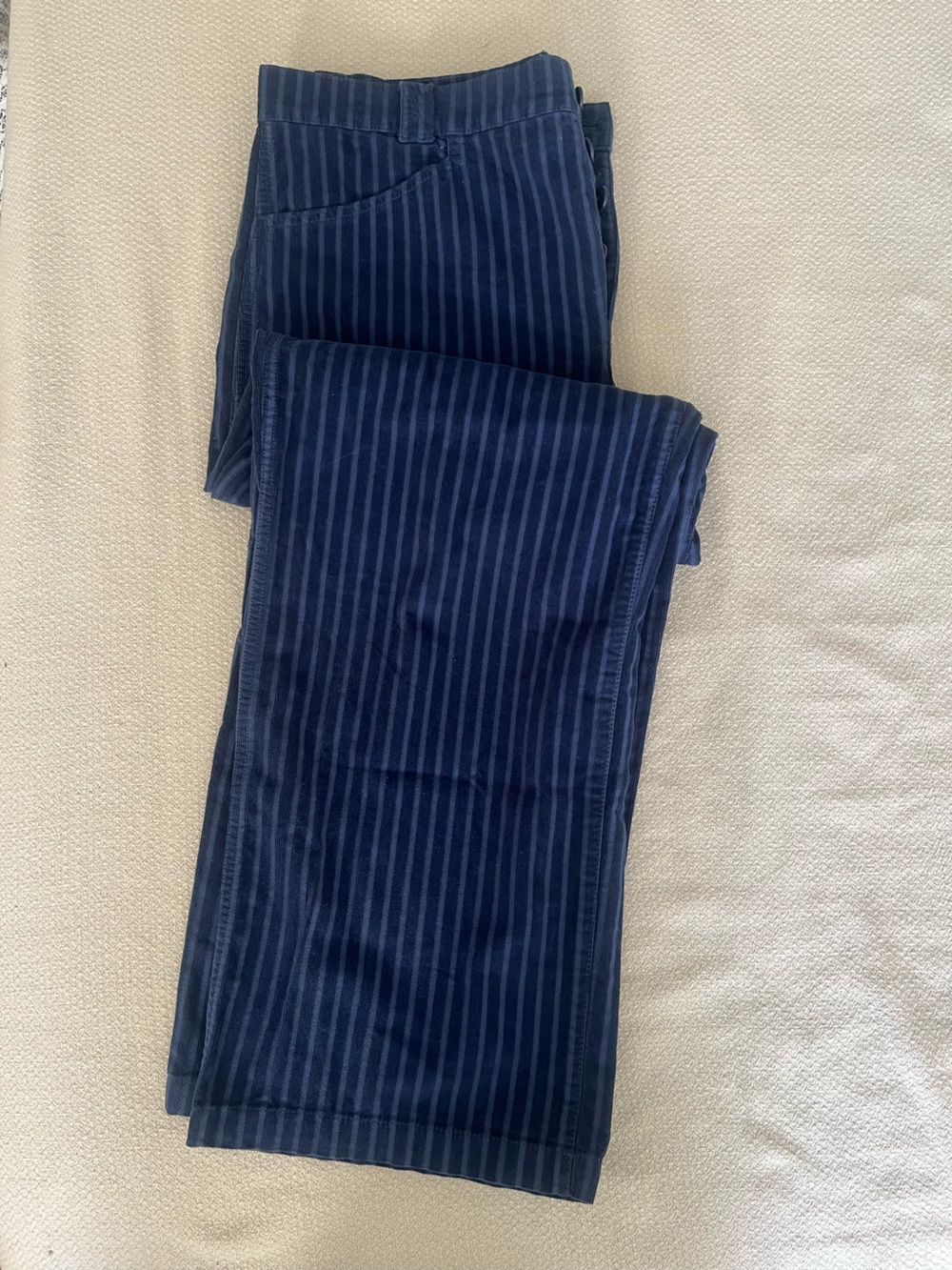 Women's Wide Leg Pinstripe Pants - Blue